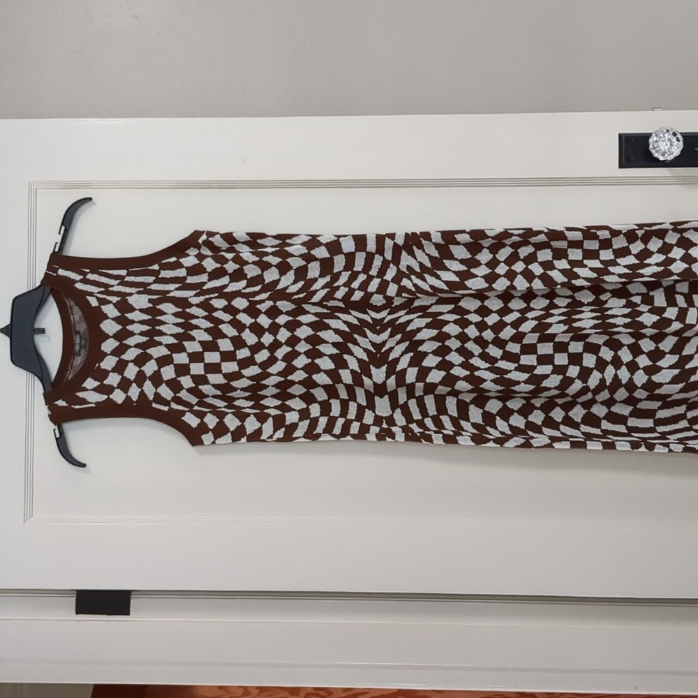 Wild Fable Trippy Geometric Print Midi Sweater Dress (M)